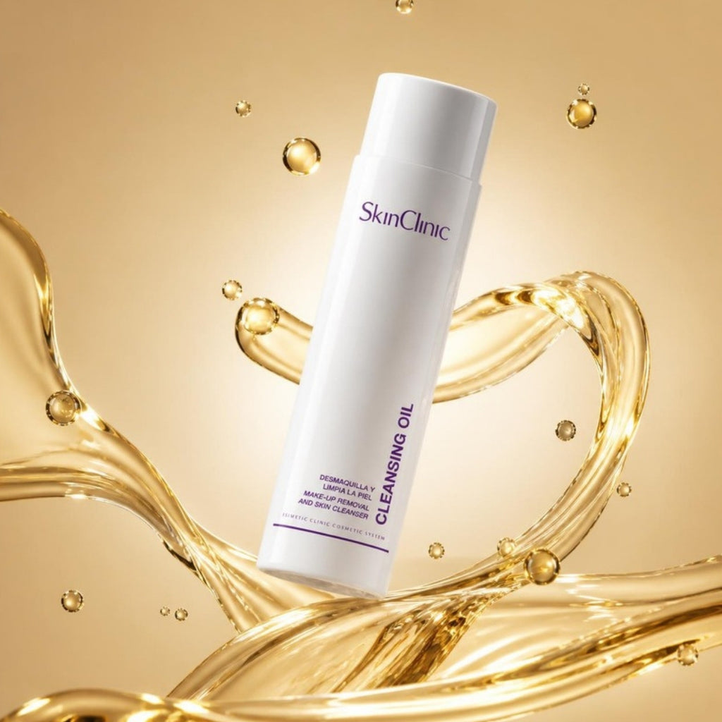 Cleansing Oil de SkinClinic con aceite dorado